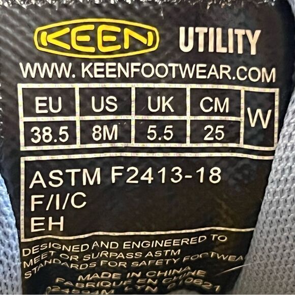 Womens KEEN Utility Vista Energy Carbon Fiber Safety Toe Sneakers / Size 8 M - Picture 10 of 10